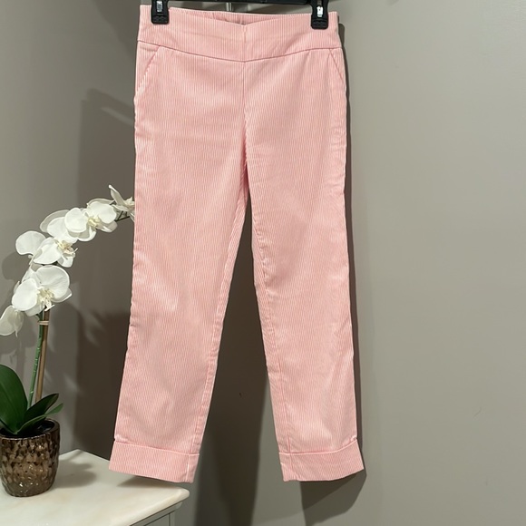 ❗️BUNDLE SALE 4 for $20 NWOT ☀️🌊Stretchy pink stripe summer PANTS - Picture 3 of 10
